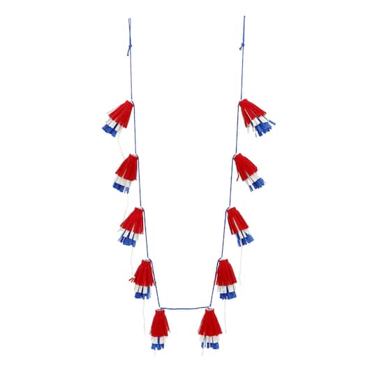 6ft. Red, White, &#x26; Blue Tassel Garland by Celebrate It&#x2122;